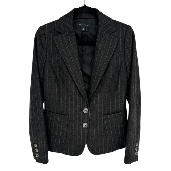 Banana Republic Wool Cashmere Pin Stripe Blazer Tailored Professional Business 6 - Picture 1 of 7